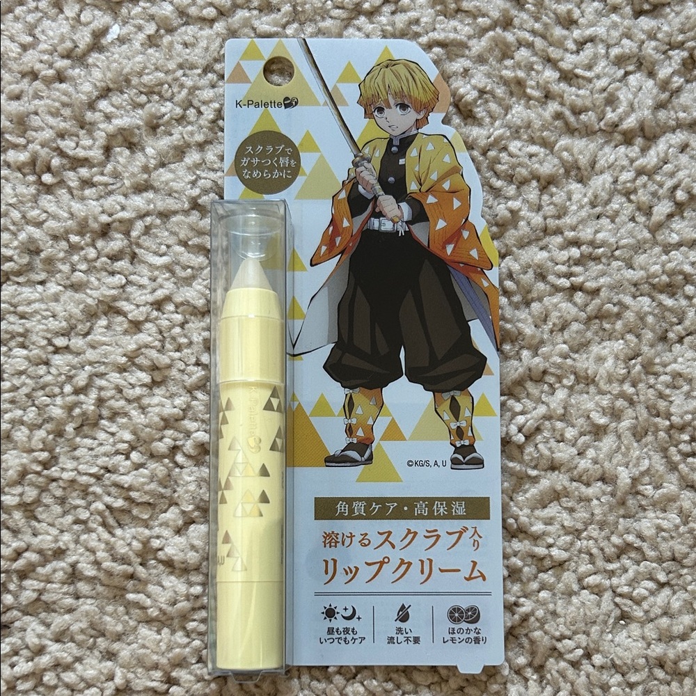 K-Palette X Demon Slayer Collab Zenitsu Lemon Lip Scrub/ Balm